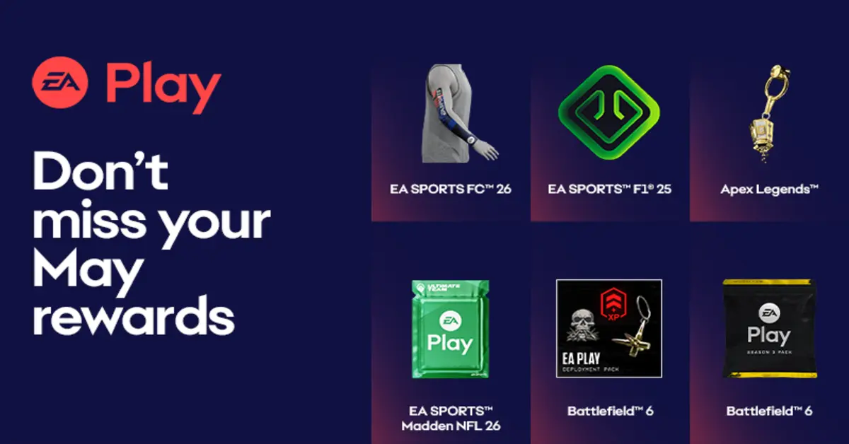 EA Play Member Rewards Schedule for May 2026