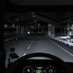 Euro Truck Simulator 2 West Balkans - Nacht-Dashboard