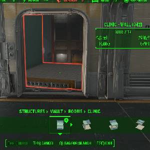 Fallout 4 Vault-Tec Workshop - Klinik-Wand