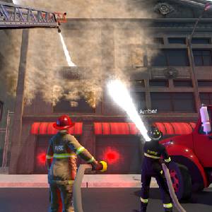 Flashing Lights Police Fire EMS - Gebäude in Flammen