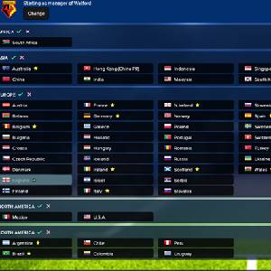 Football Manager Touch 2018 - Länder