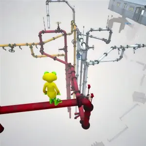 Frogging Up: Frog Climb Rage Game - Schwebende Rohre