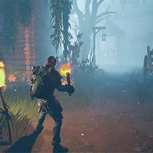 Frozen Flame - mit einer Fackel in der Hand