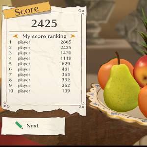 Fruit Mountain - Punktzahl-Ranking