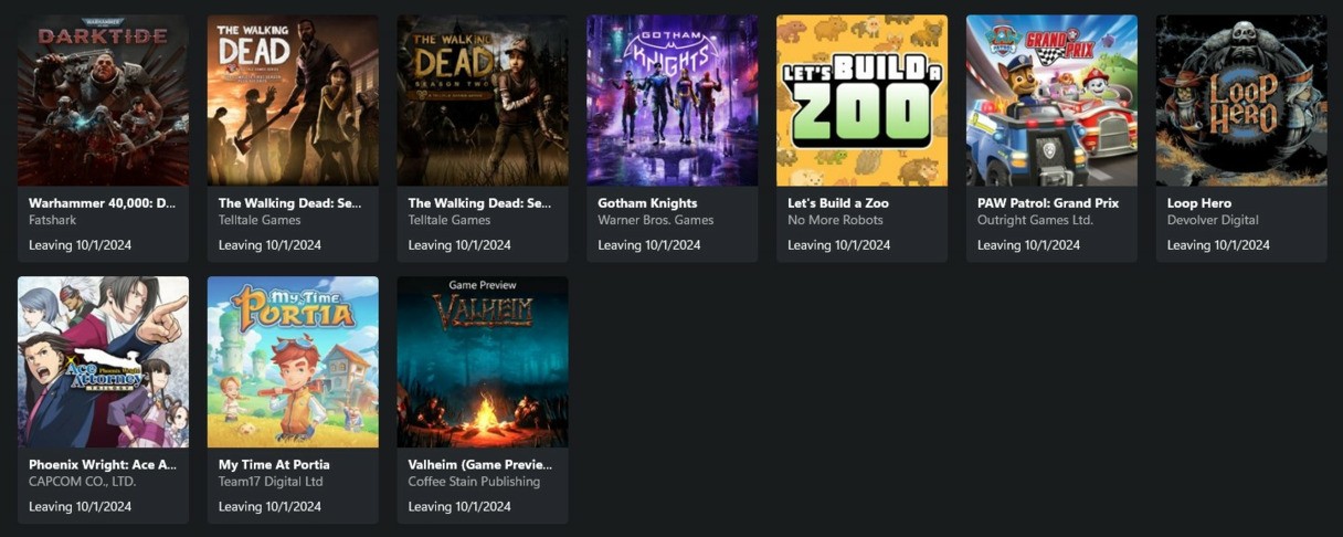 Spiele, die am 30. September den Xbox Game Pass verlassen