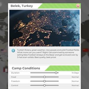 GOAL! The Club Manager - Camp Zustand