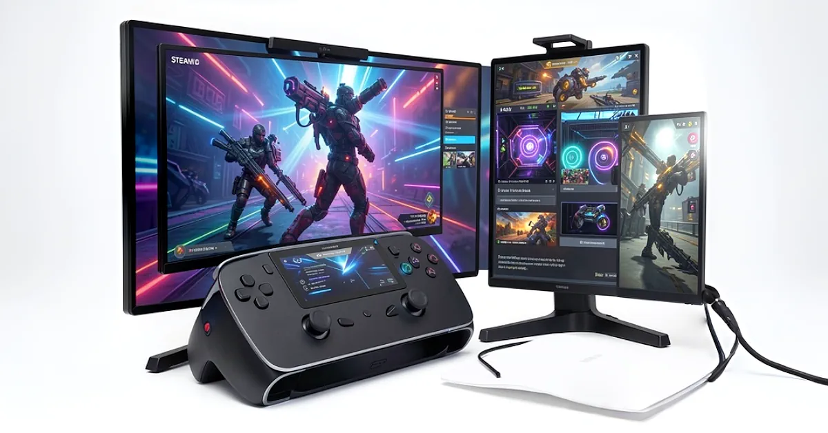 Portable gaming screens give Steam users the flexibility to enjoy immersive gaming and productivity wherever they go
