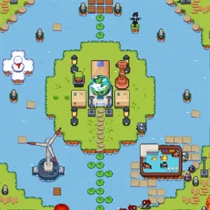 Island Robot Farm - Windkraftanlage