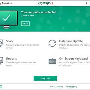 Kaspersky Anti-Virus Hauptfenster