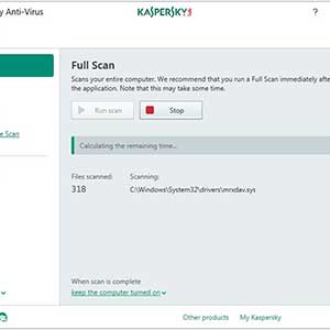 Kaspersky Anti-Virus Scannen