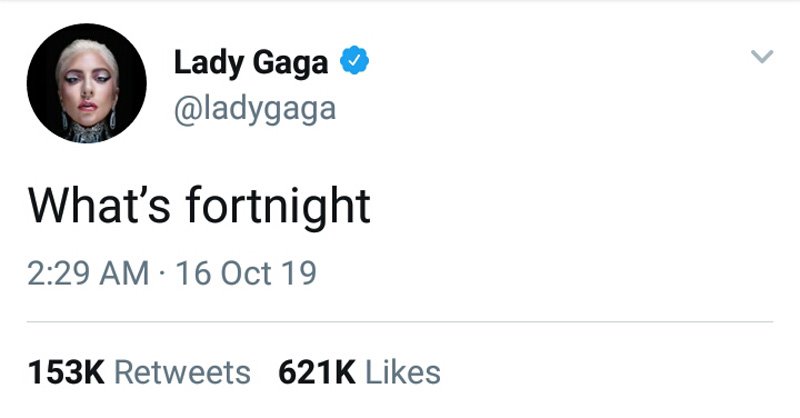 Der berühmte Tweet von Lady Gaga über Fortnite