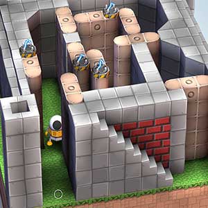 stolpert um die Ebene herum