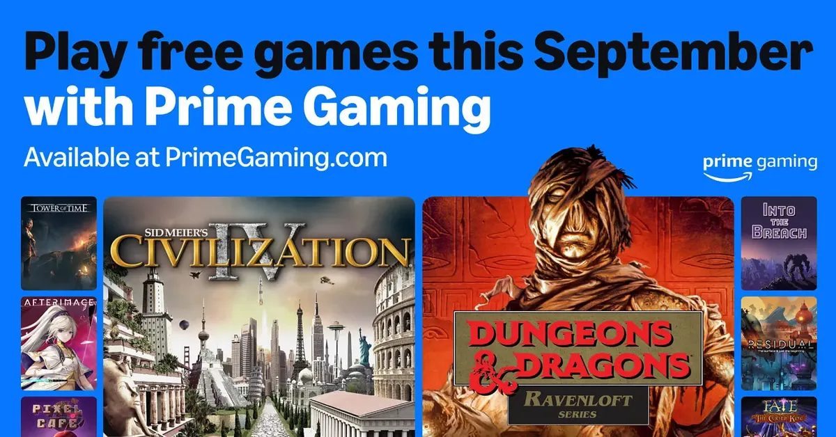 Prime Gaming Free Games for September