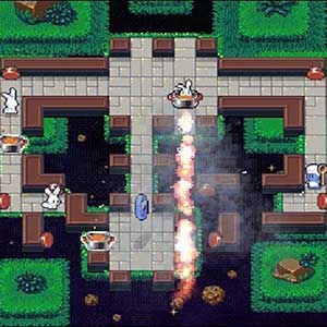 verrückte Kaninchen in den Kochtopf