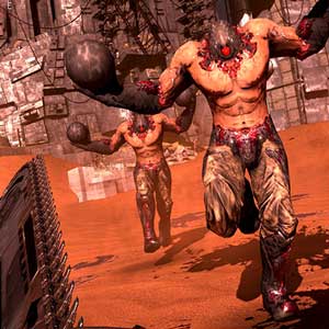 Horden von Feinden angegriffen