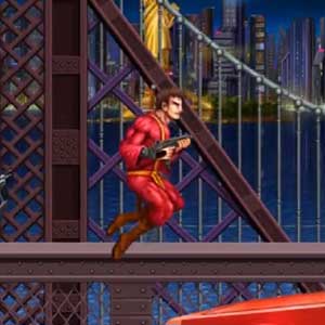 Auf das Auto springen