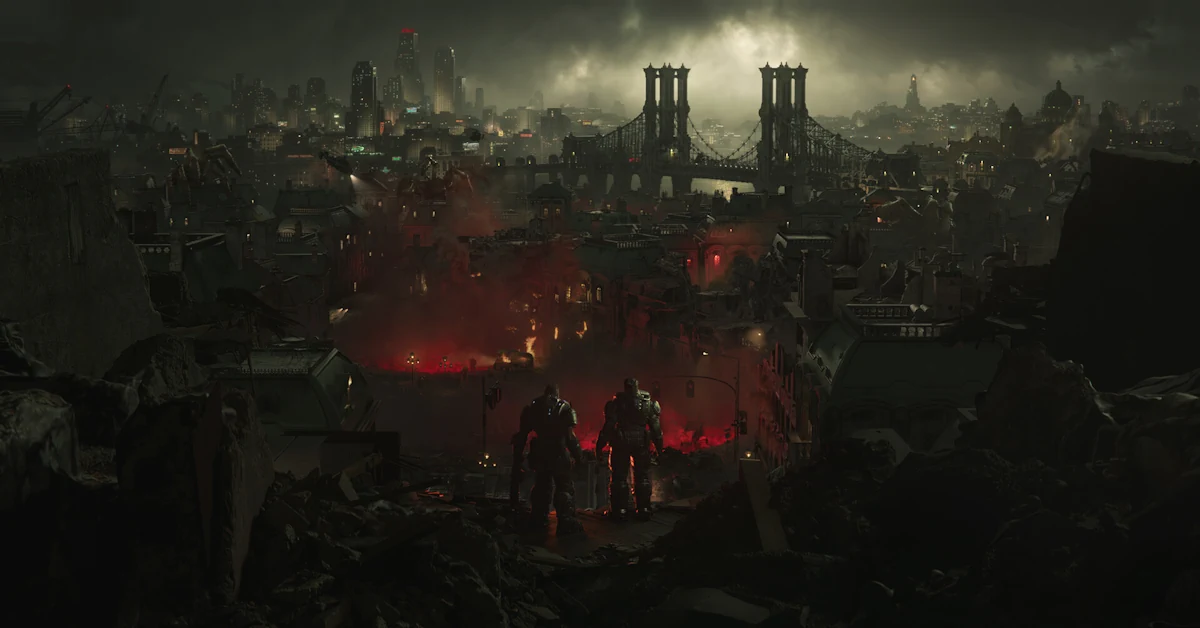 Marcus Fenix und Dom Santiago kehren in Gears of War: E-Day zurück, das vollständig in der Stadt Kalona spielt