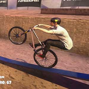 Geländer beherrschen Fahrrad-Stunt