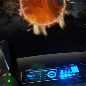 Feuerball-Ansicht vom Raumschiff