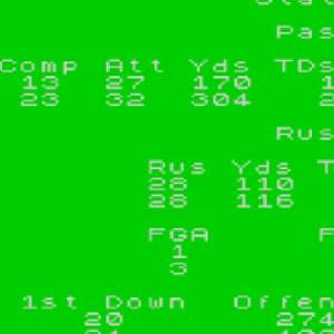 Speed NFL - Statistiken
