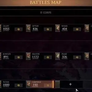 Ultimate General: Civil War - Kampfplanungskarte