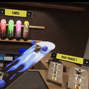 VR Skater - Blaue Flammen