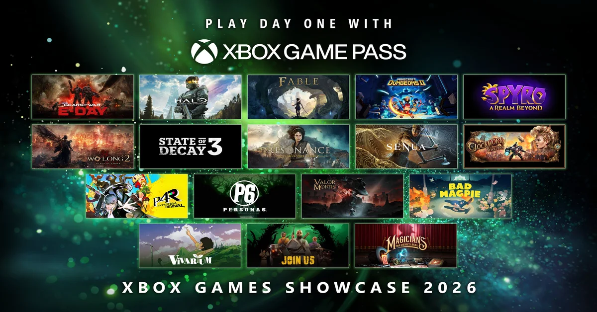 List of Day-One Game Pass Title From Xbox Games Showcase June 2026